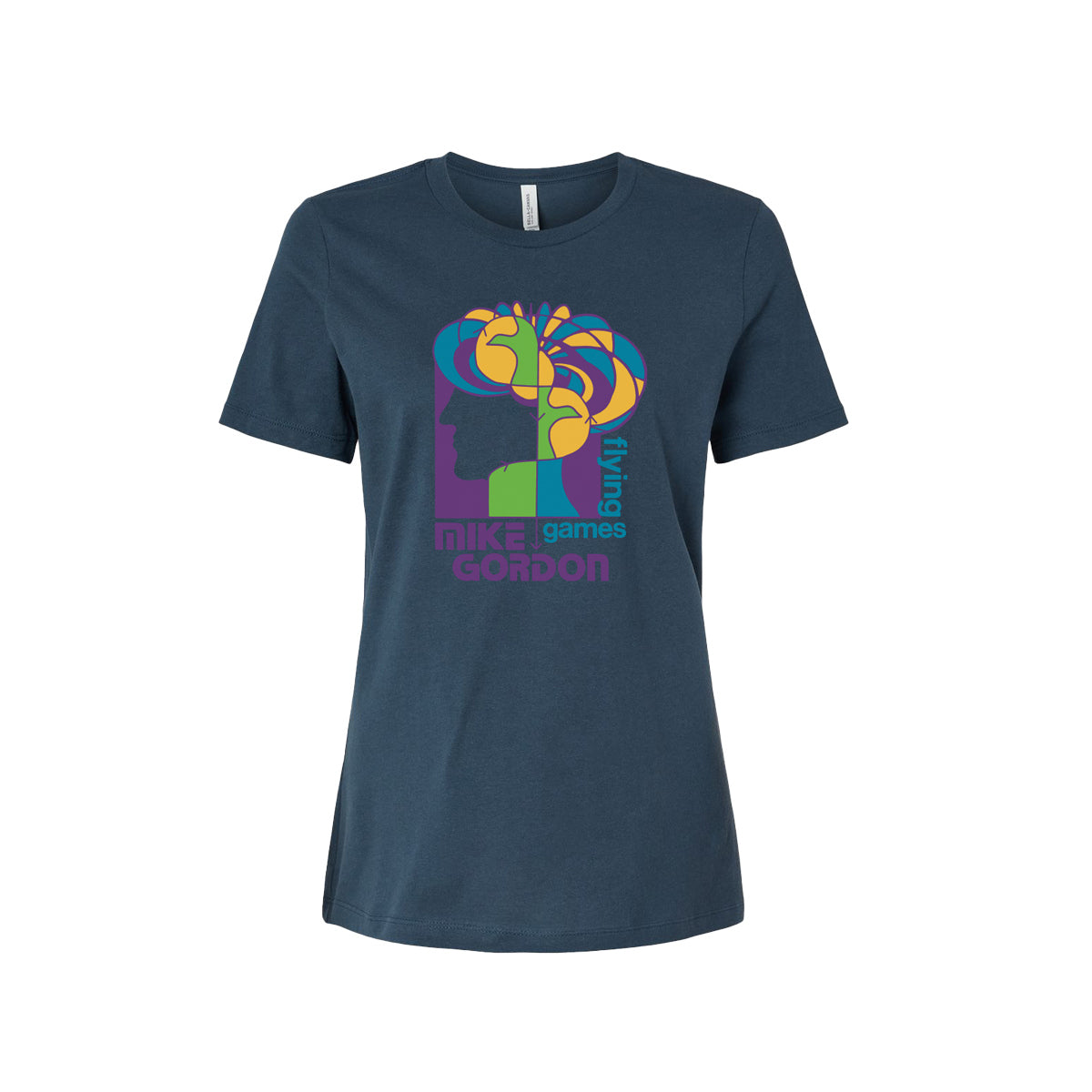 Women's Mike Gordon Flying Games Tee on Vintage Navy